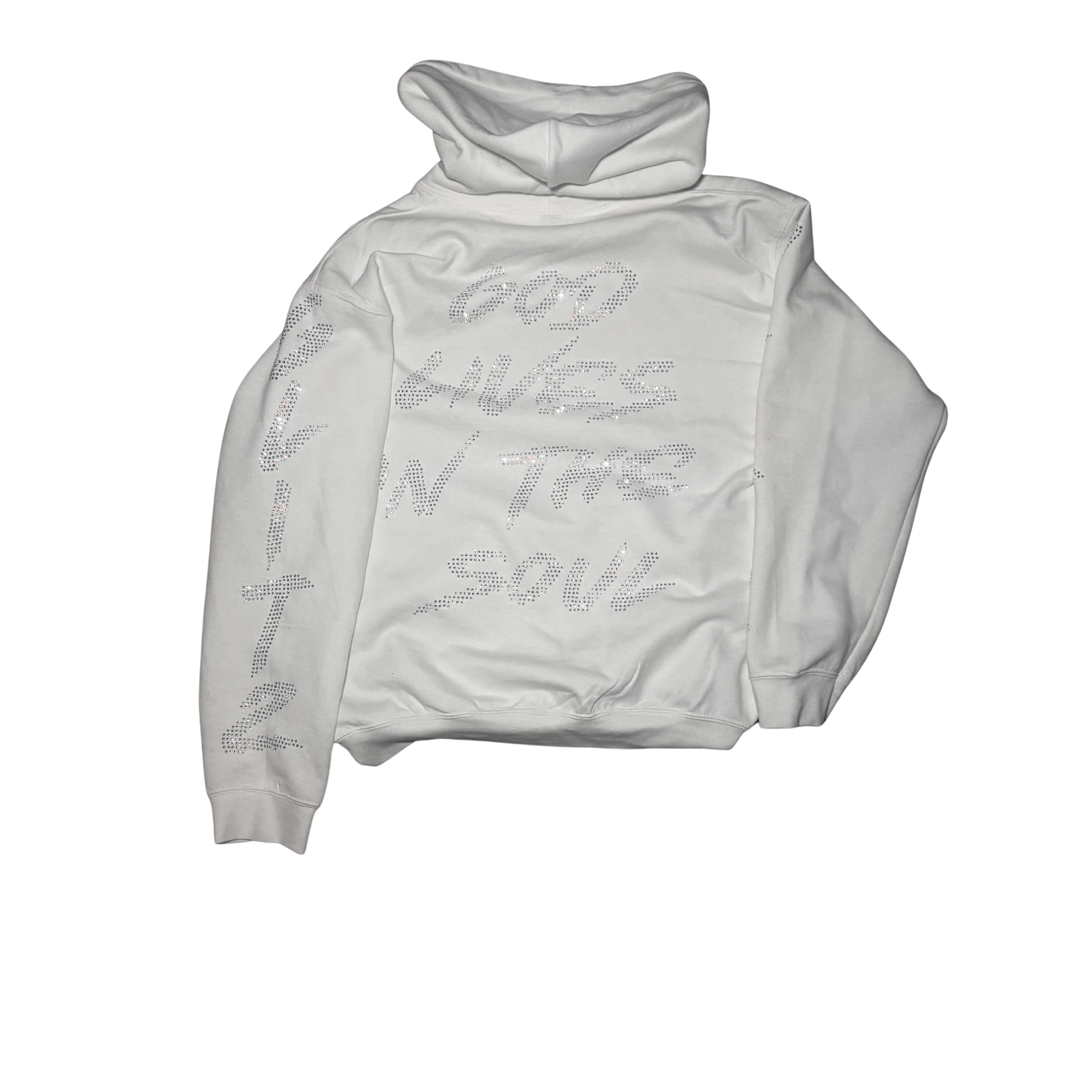 GOD LIVES White Hodded Jacket