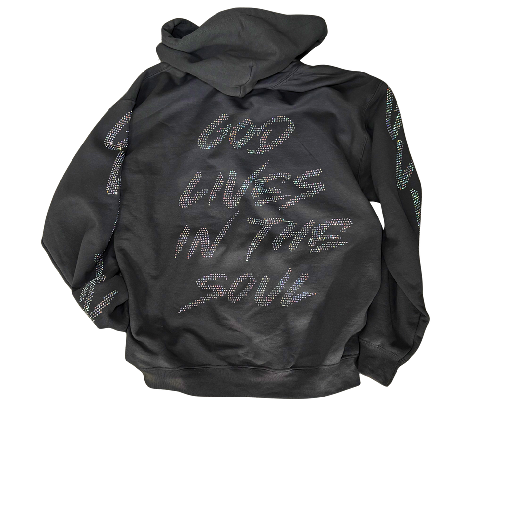 GOD LIVES Charcoal Gray Hodded Jacket