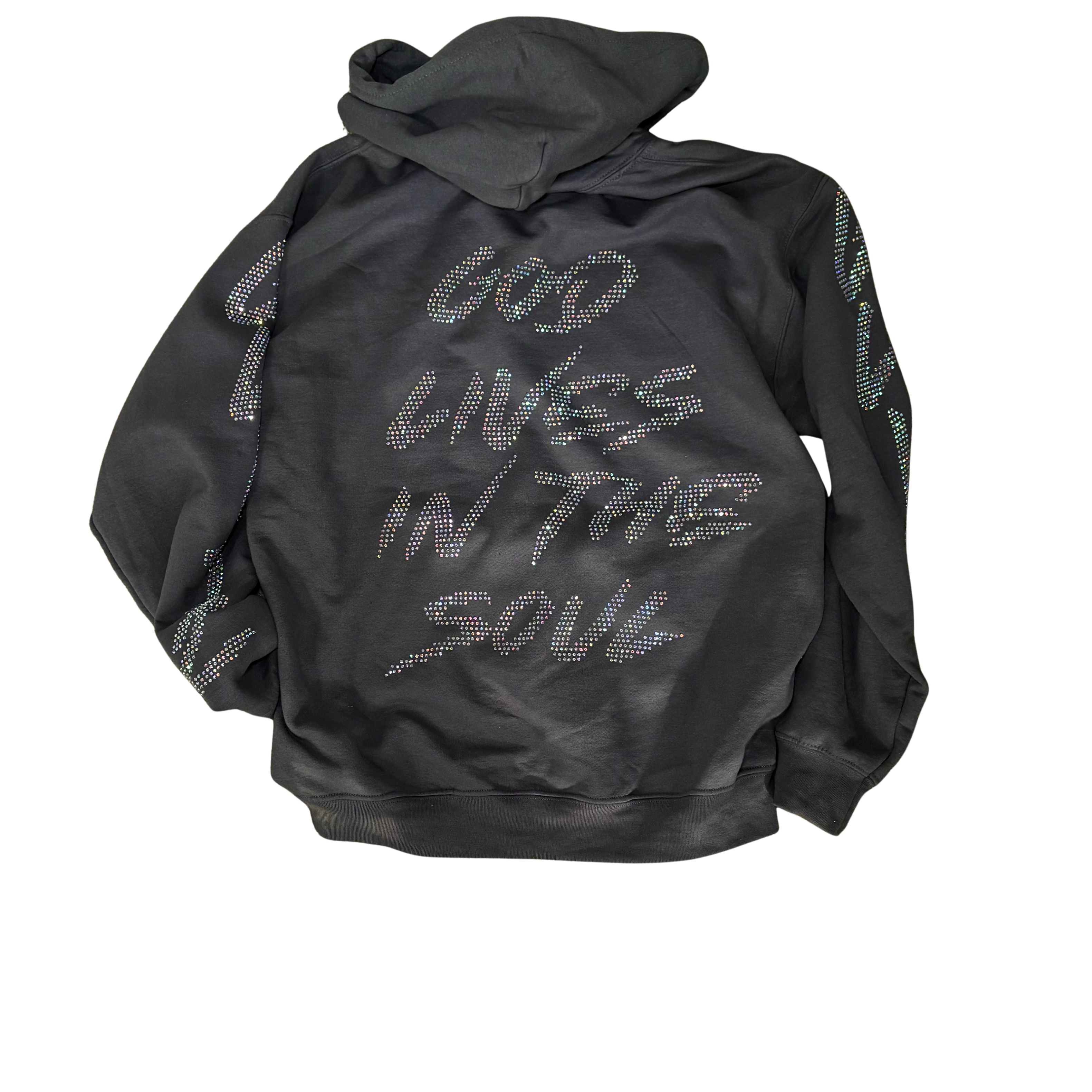 GOD LIVES Charcoal Gray Hodded Jacket