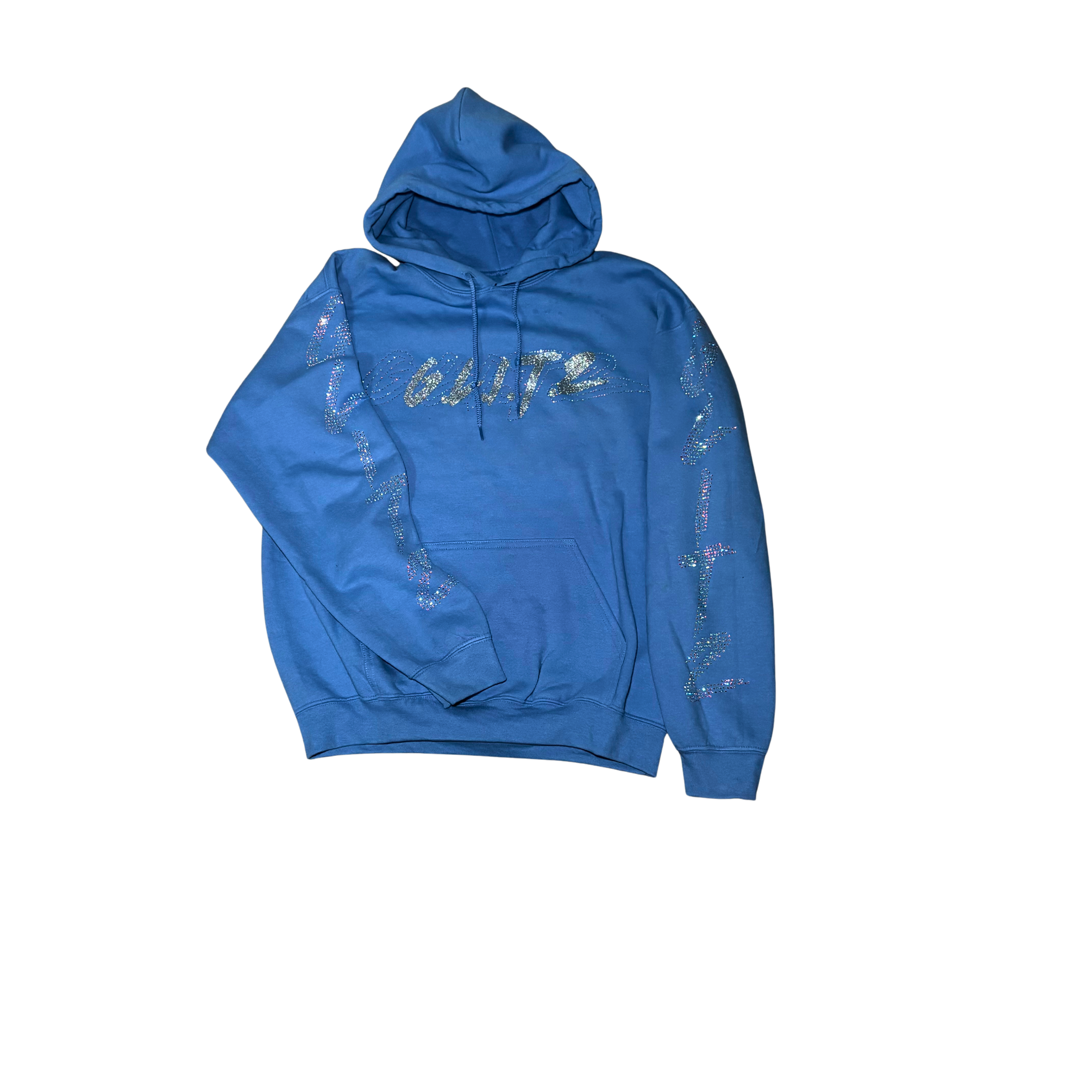 GOD LIVES University Blue Hodded Jacket