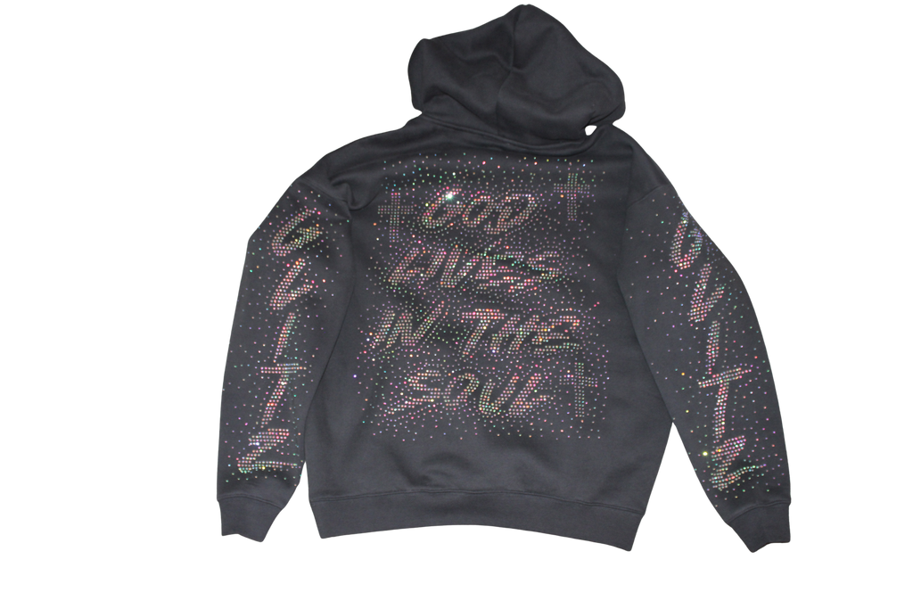 GOD LIVES Charcoal Gray Hodded Jacket