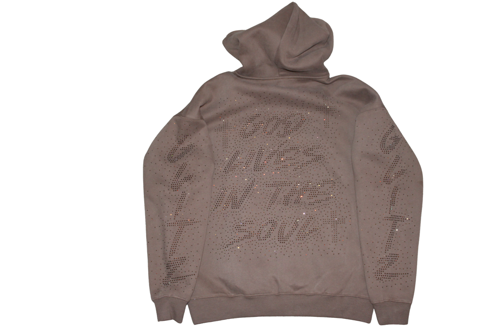 GOD LIVES Brown Hodded Jacket