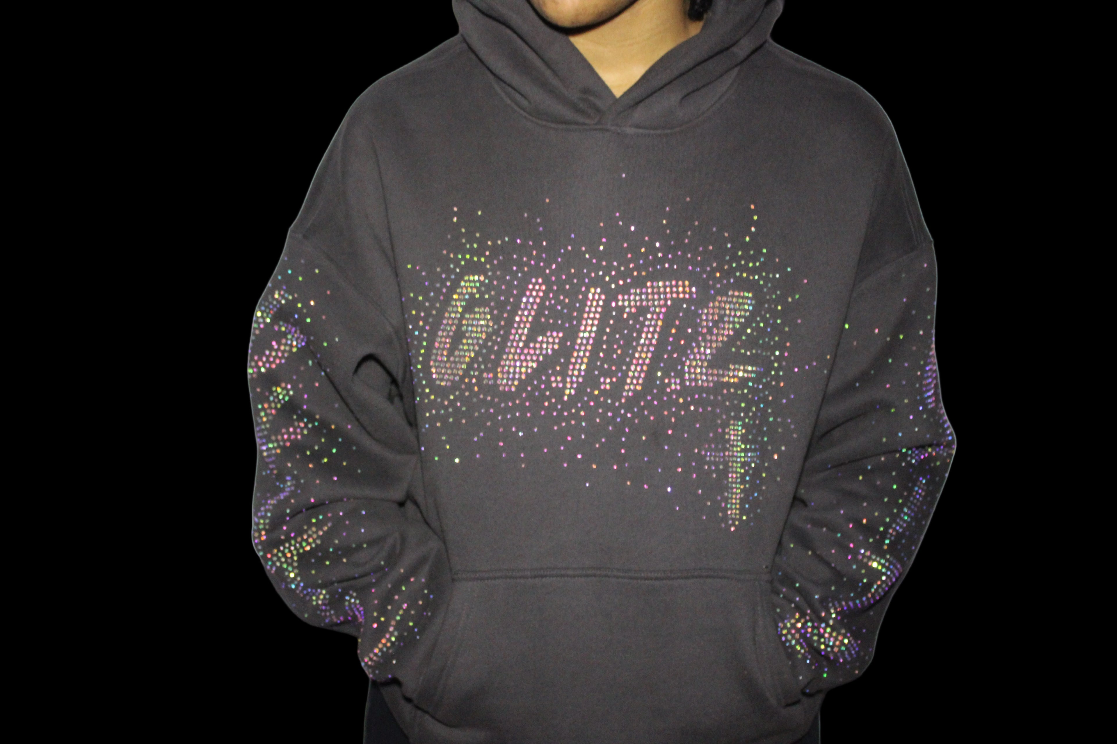 GOD LIVES Charcoal Gray Hodded Jacket