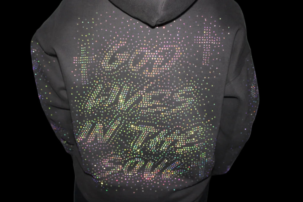 GOD LIVES Charcoal Gray Hodded Jacket