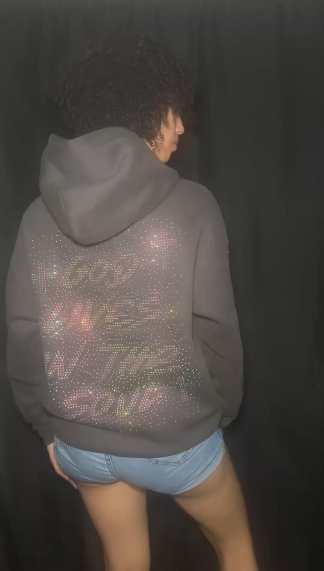 GOD LIVES Charcoal Gray Hodded Jacket